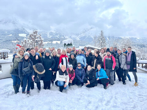 Teambuilding in the Austrian mountains in Tyrol