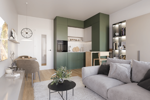 vizualizace interiéru 1+kk