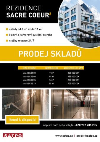 Poslední sklady v Rezidenci Sacre Coeur 2 k prodeji / pronájmu